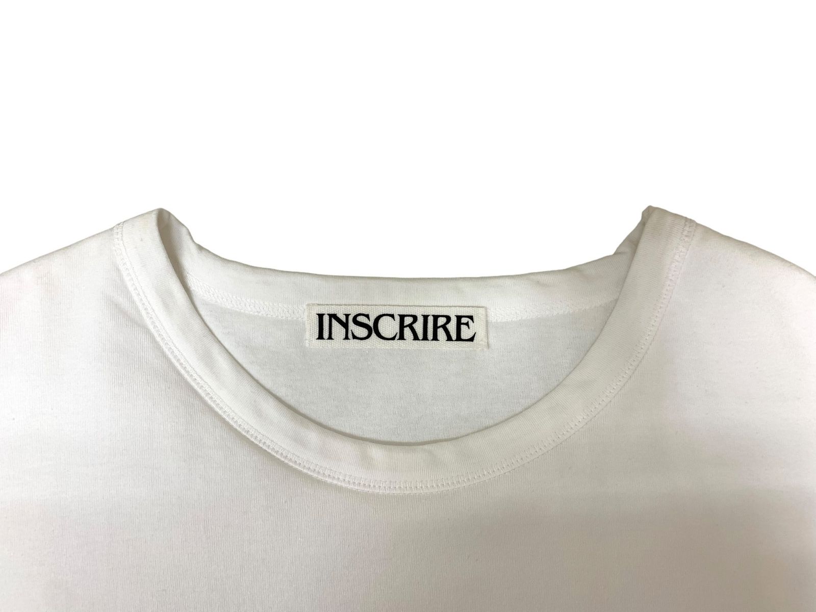 アンスクリア INSCRIRE カットデザインTシャツ I23SS-CUT6 ホワイト サイズ：36 INSCRIRE (アンスクリア) 半袖 Tシャツ 日本製 I20AW-CUT3