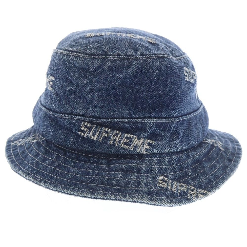 SUPREME (シュプリーム) 19SS Logo Denim Crusher ロゴ総柄 デニム
