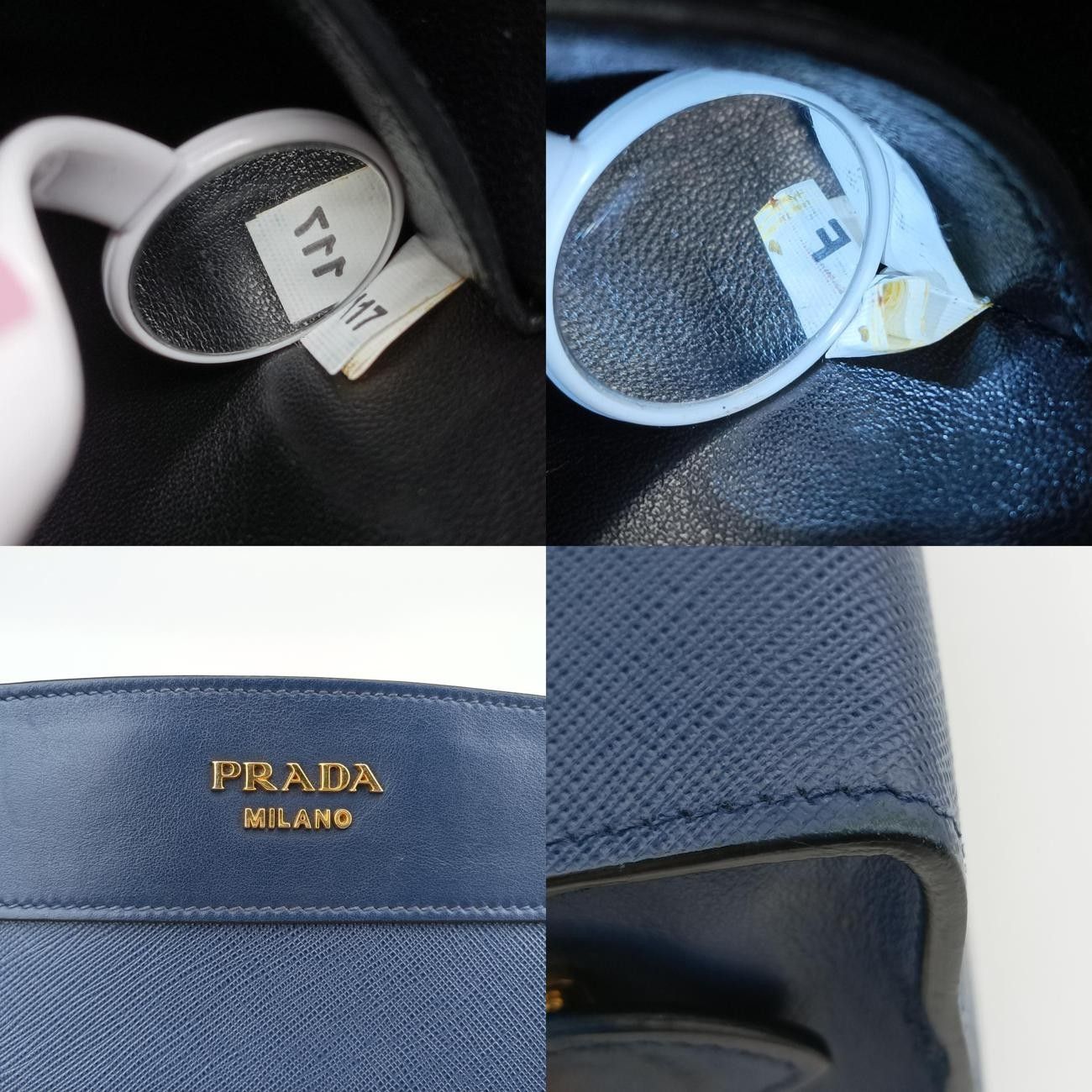 プラダPradaエスプラナードネイビーサフィアーノレザー1BH043117 F DECORATOM_COM_BR