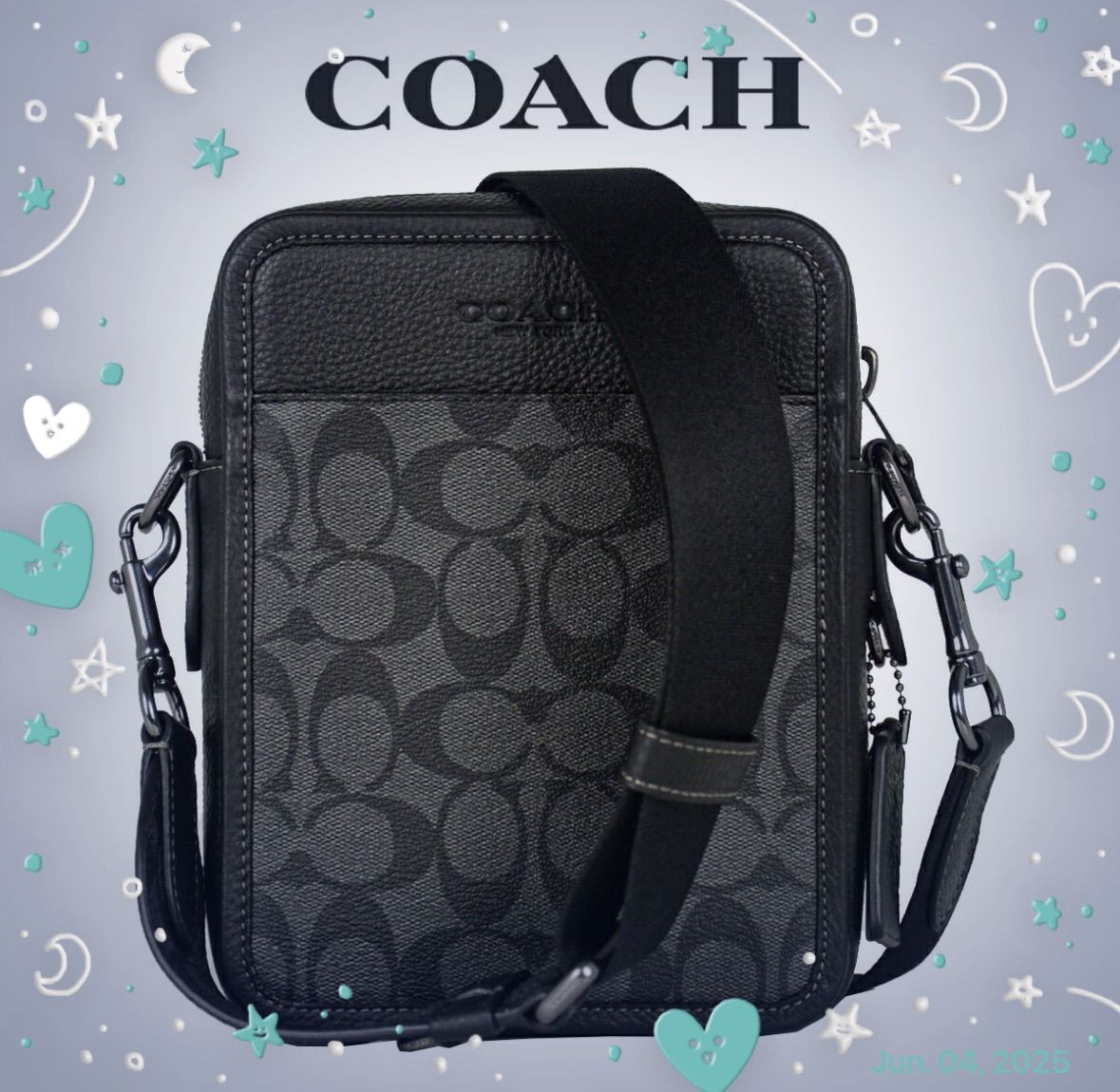 紙袋あり☆コーチメンズバッグ CC009 カーキ×ブラックショルダーバッグ 新品未使用】 COACH コーチ CC009 メンズショルダーバッグ