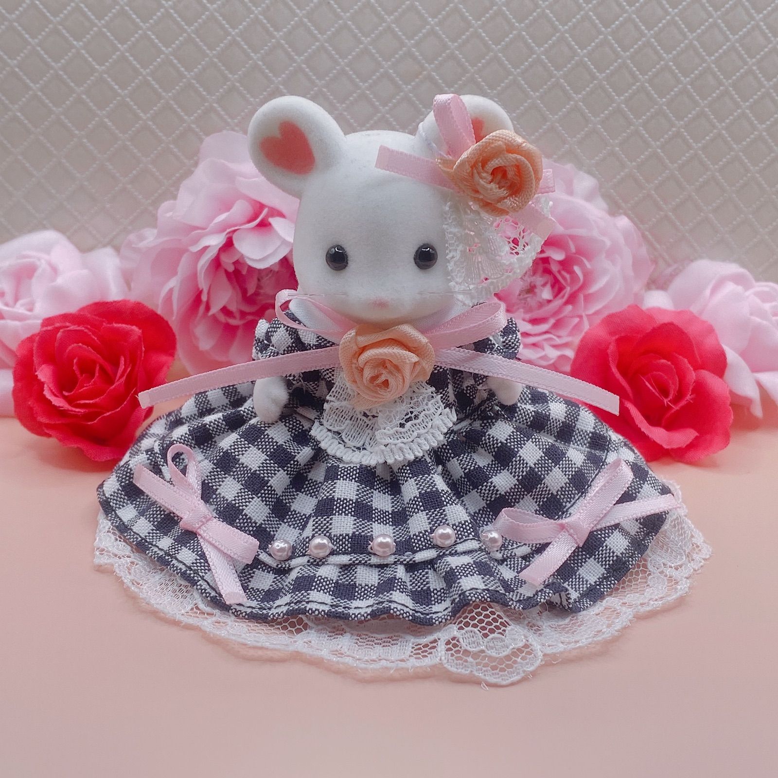 リバティ マルヴェルンメドゥドレスワイン 女の子サイズ シルバニア ハンドメイド ♡シルバニアファミリー 女の子サイズ ハンドメイド服♡ - メルカリ