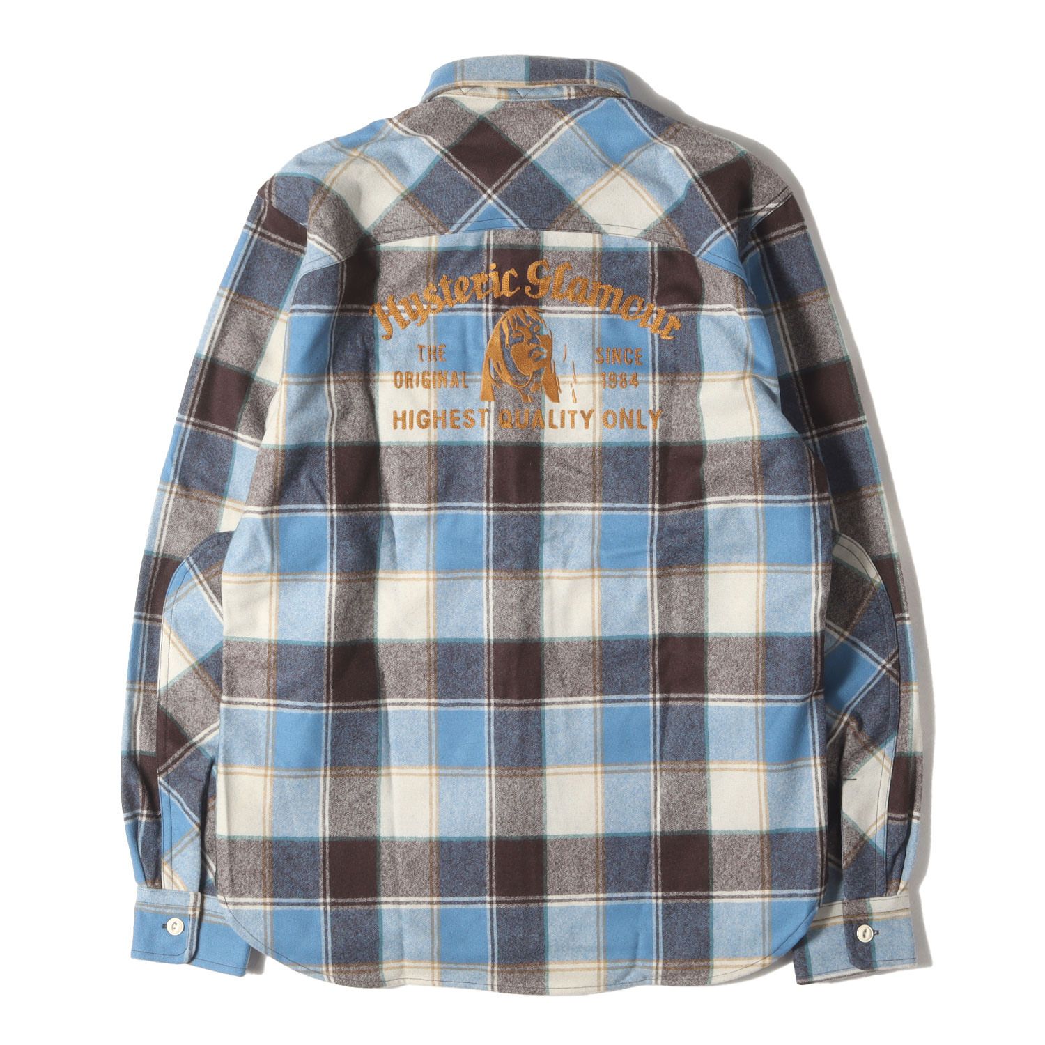 HYSTERIC GLAMOUR ヒスガール　チェック柄　長袖シャツ　L ヒステリックグラマーチェック長袖シャツ