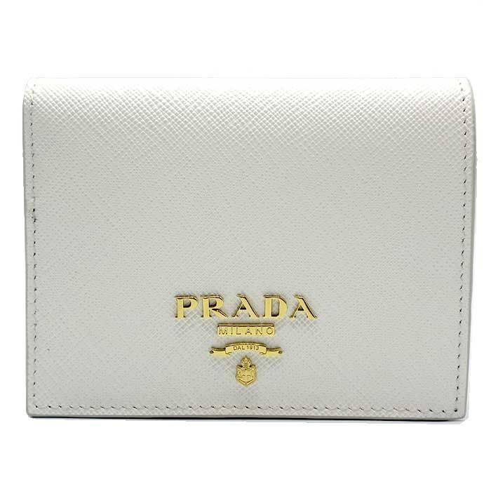 プラダ 二つ折り財布 小銭入れあり PRADA 1MV204 2D93 F0009 PORTAF.P.VERTICALE ミニ ウォレット アウトレット レディース