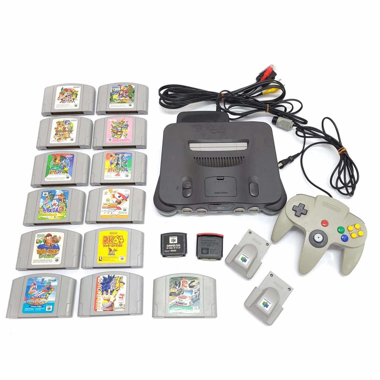 大特価得価Nintendo 64 ロクヨン 本体 ゲームソフト12本付き コントローラー×3 コントローラーパック　メモリー拡張パック付 マリオ 本体、アクセサリー