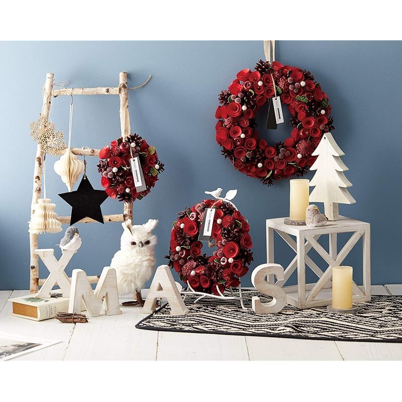 2024年 mamawreath A クリスマスリース Lサイズ ］クリスマス フラワー