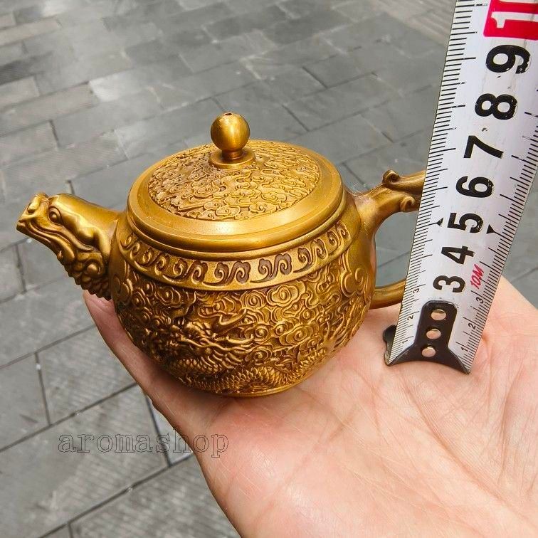 彩花鳥提梁壺 茶壺 茶道具 茶器 工芸品 美術品 置物