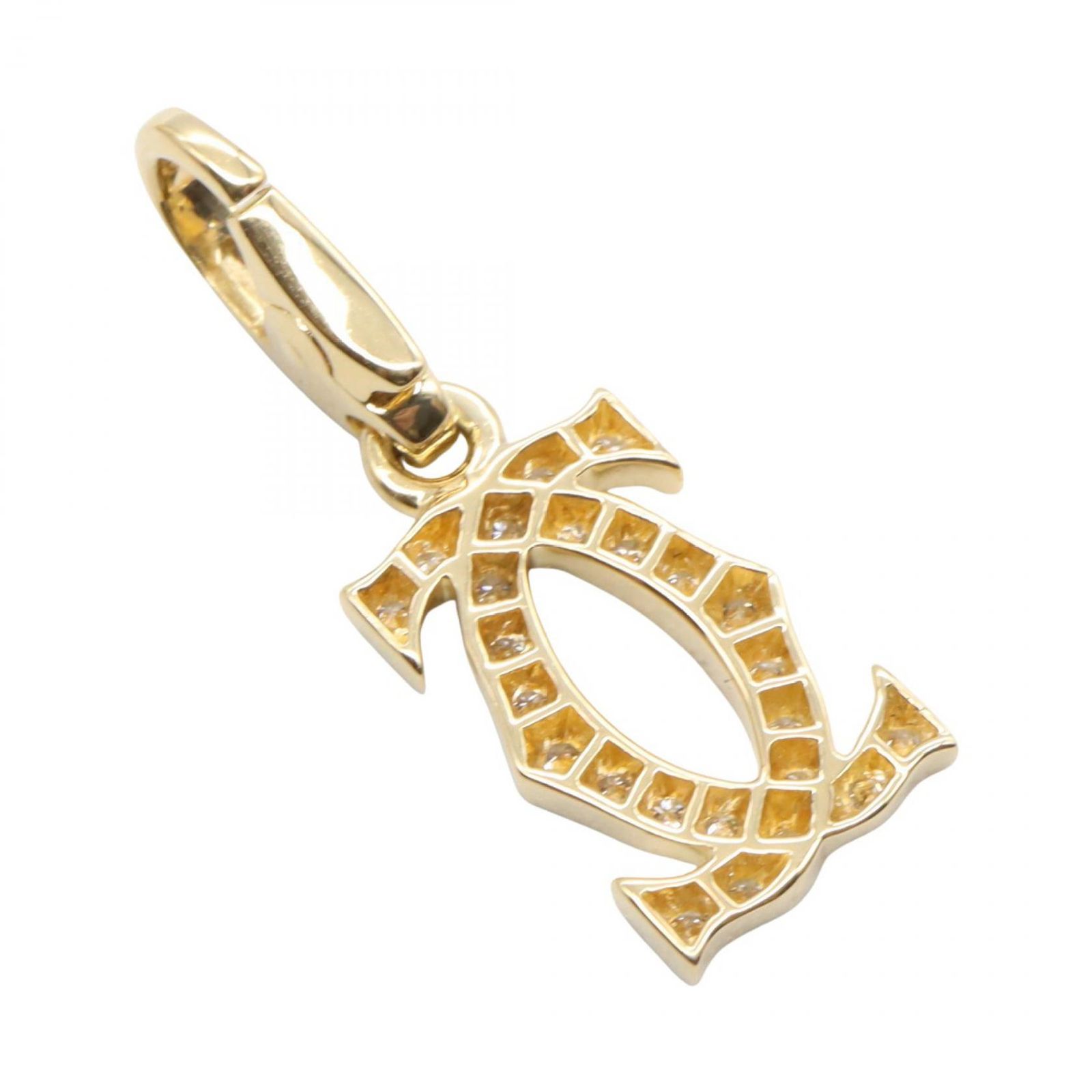 CARTIER カルティエ 2Cチャーム ダイヤ ペンダントトップ ペンダント