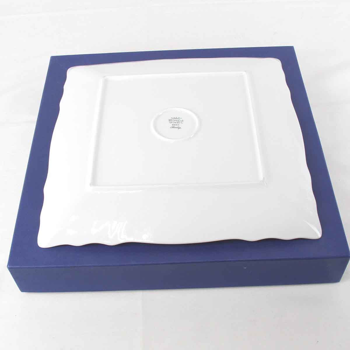 美品『USED』 リチャードジノリ ベッキオホワイト スクエアプレート 27