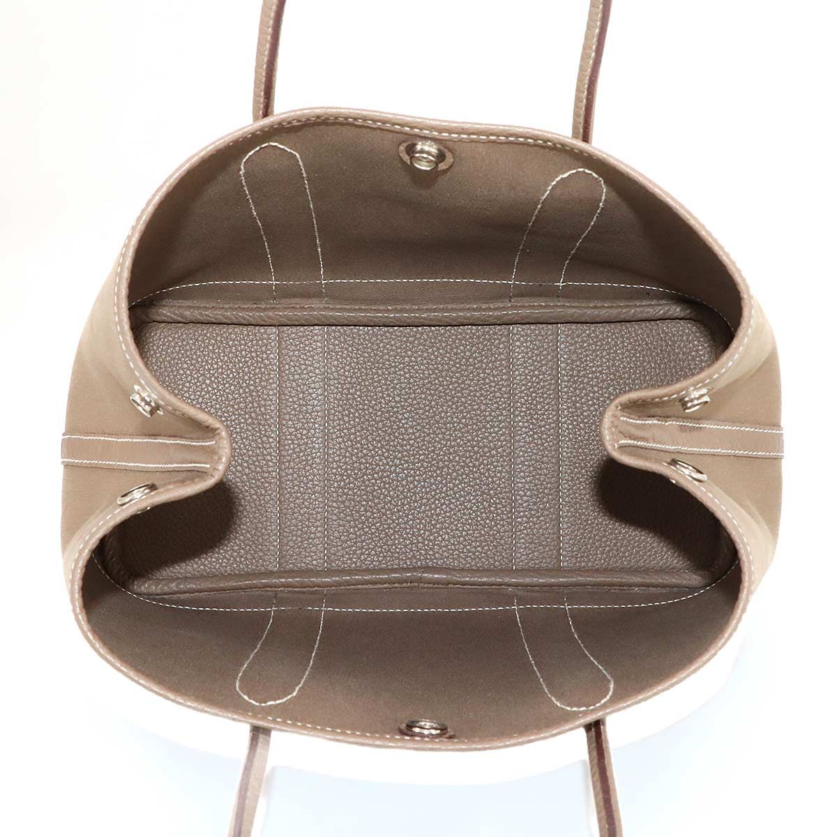 HERMES ガーデンパーティ PM エトゥープ トートバッグ 保存袋付き HERMES 新品同様 エルメス ガーデンパーティ PM トート バッグ
