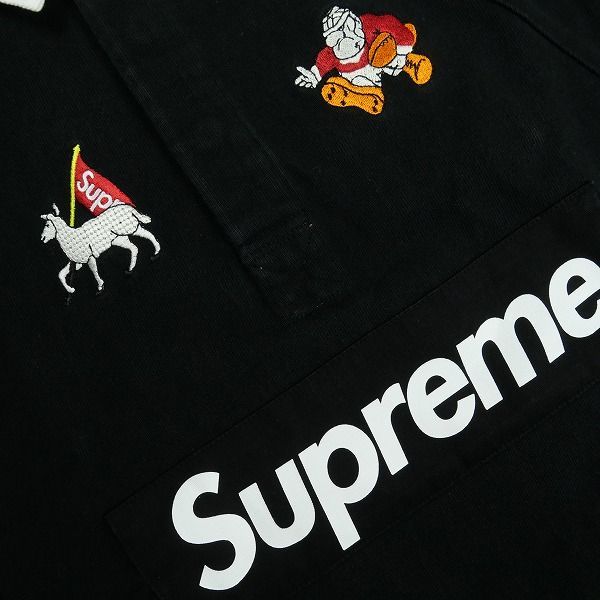 Supreme S/S Rugby Black XL ラガーシャツ ボックスロゴ Supreme S/S Rugby Black XL ラガーシャツ ボックスロゴ