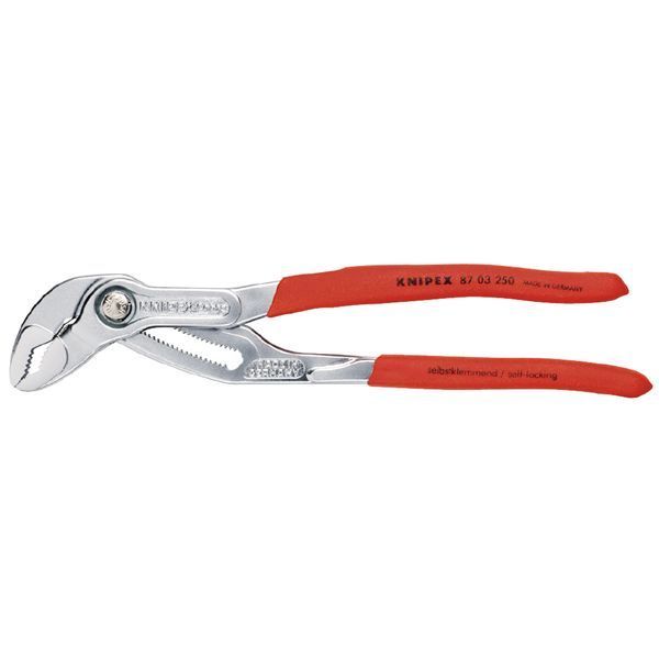 KNIPEX クニペックス コブラ ウォーターポンププライヤー 滑り止めプラスチックコーティング 全長250mm 8703-250