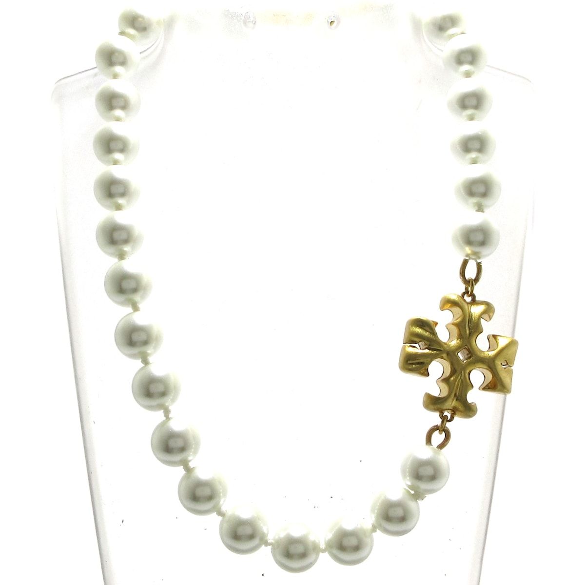 TORY BURCH トリーバーチ ネックレス アイボリー×ゴールド