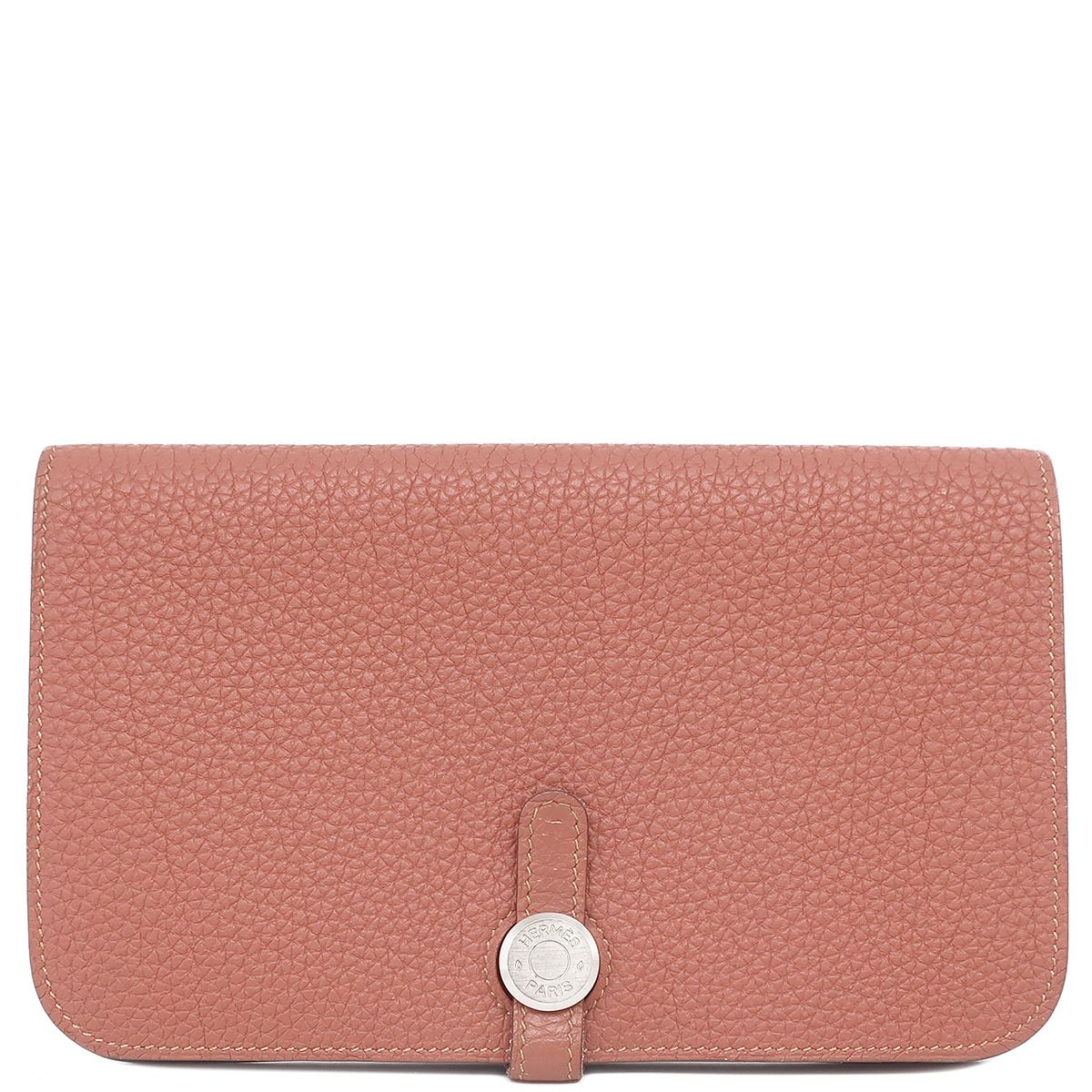 エルメス HERMES 長財布 ドゴンデュオ ドゴンGM トゴ ロージー マット  