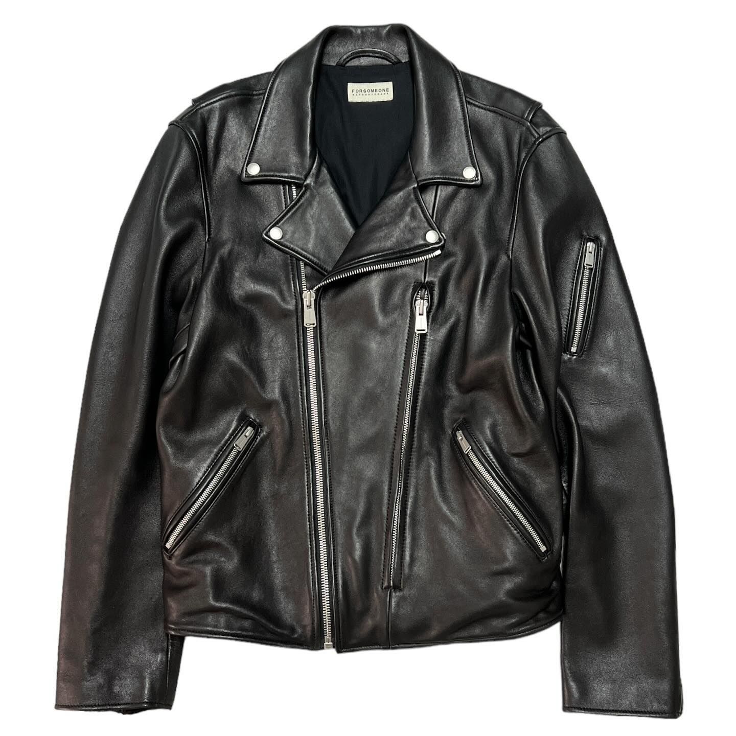 FORSOMEONE W-Leather Riders Jacket - メルカリ