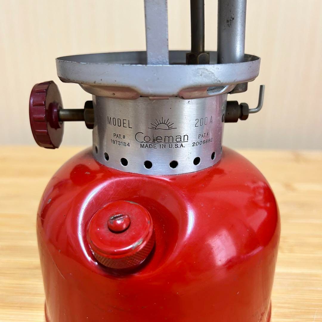 ビンテージ コールマン ランタン 200A195 ヴィンテージ 点灯確認済み】美品 Colemanコールマン 200A 195 現行グローブ 1966/05