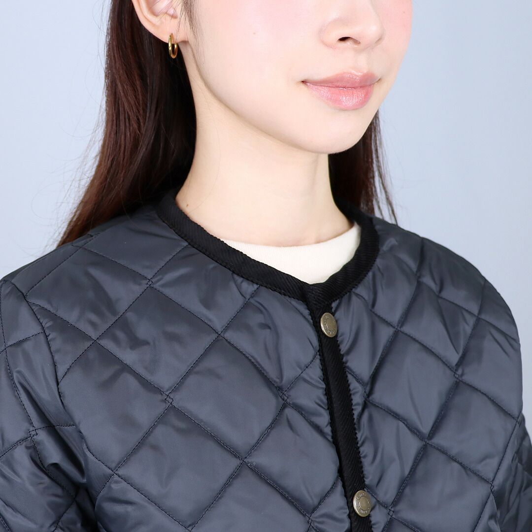 新作満載。 ラベンハム LAVENHAM レディース クルーネック キルティングジャケット コントラスト コナード ジャケット LV6186 G95 LAMP BLACK