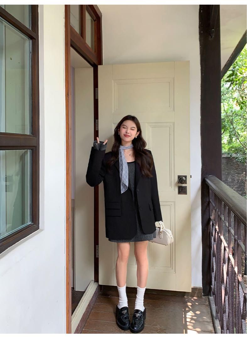 上品セクシー ひざ丈ニットミニワンピ