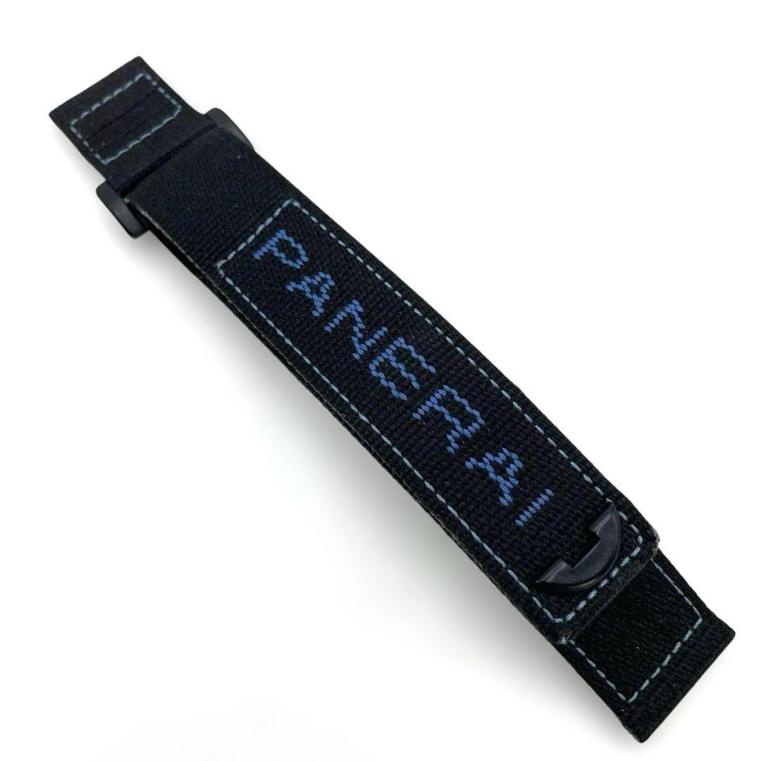 PANERAI 純正 24mm 交換用ナイロンベルト ベルクロ ブラック 青