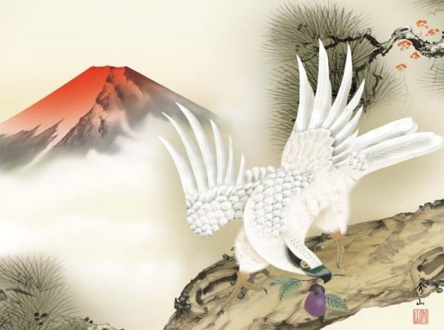 種類2：f6 額絵 鈴村秀山 一富士二鷹三茄子 f8・f6・f4サイズ