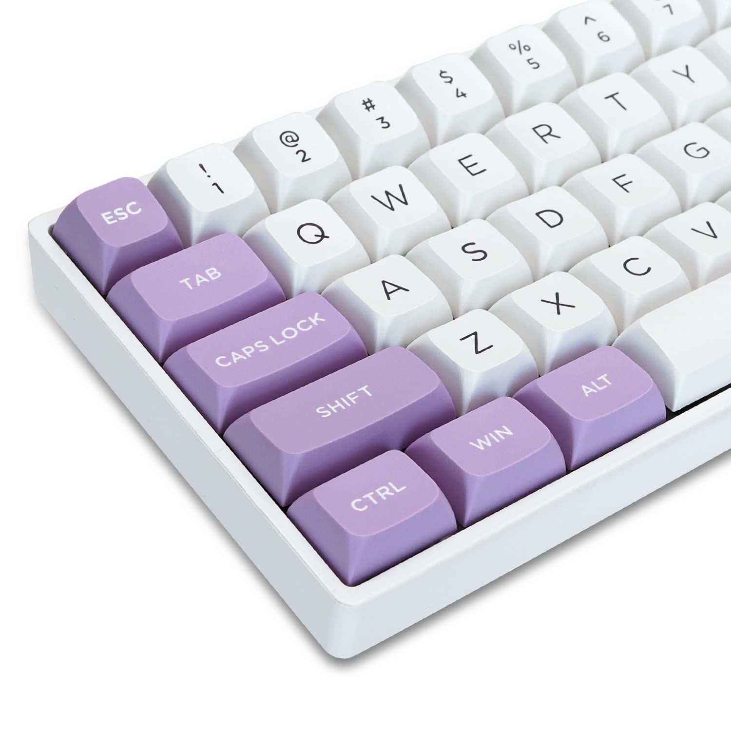【在 庫 処 分】MX Gateronスイッチ Cherry キーキャップ 60%65％70％100％メカニカルキーボード用 キーキャップ PBT XVXプロフィールキーキャップ ダブルショット 189キー (ホワイト/パープル) XVX