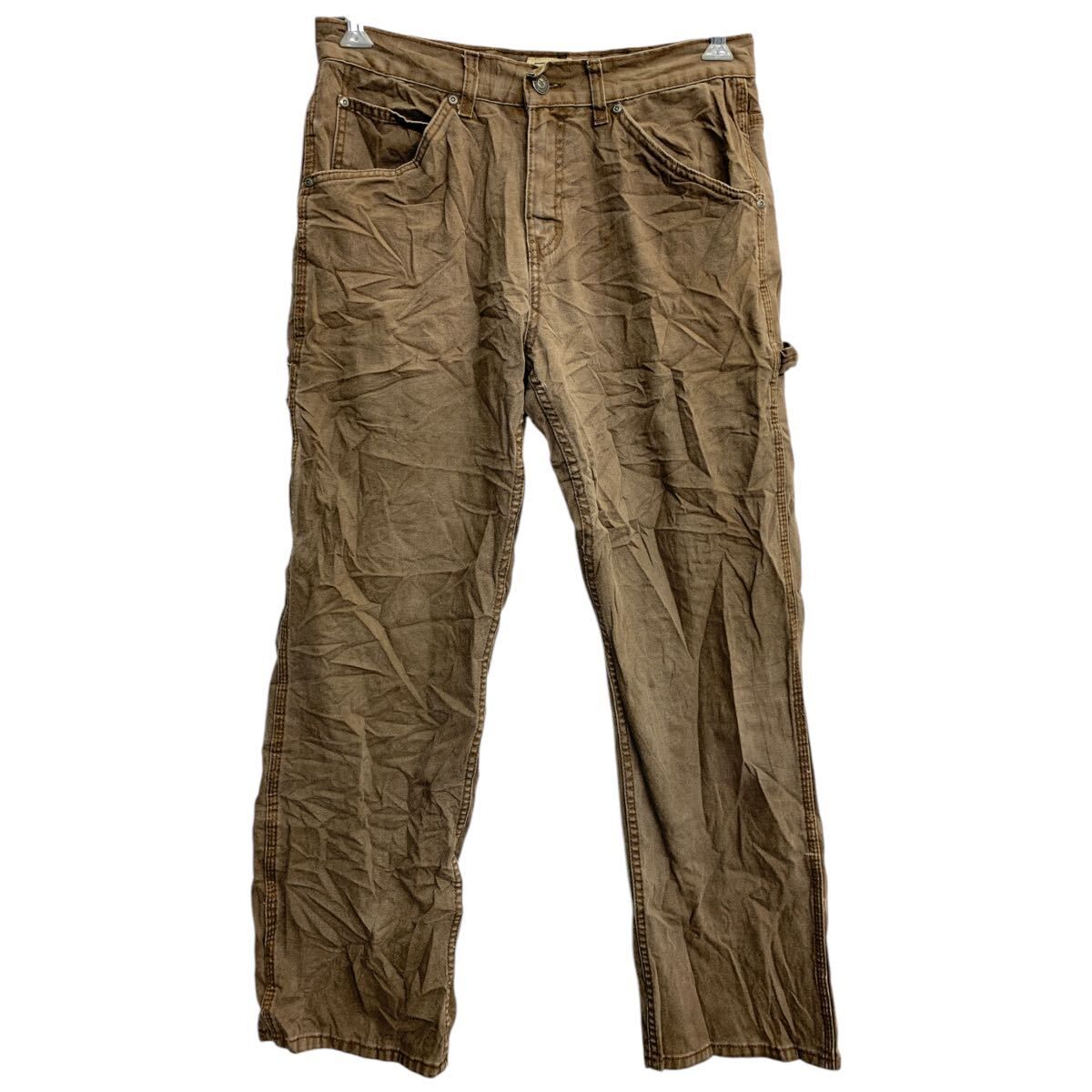 C.E. SCHMIDT ワークパンツ W34 ペインターパンツ ブラウン コットン 古着卸 アメリカ仕入 2501-192