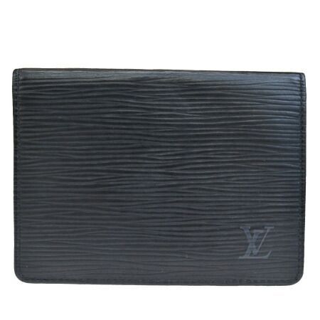 【中古】 外美品 ルイヴィトン LOUIS VUITTON ポルト 2 カルト ヴェルティカル パスケース 定期入れ エピ ノワール レザー M63202 07ES272
