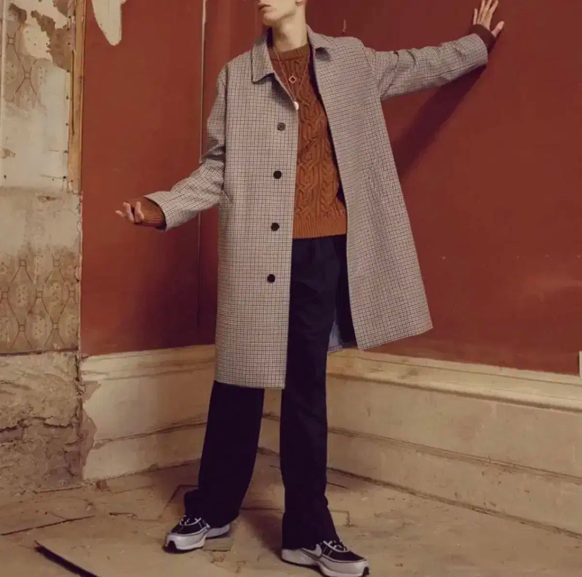 ★ATTACHMENT★カシミア混メルトンチェスターコート★サイズ2 KAZUYUKIKUMAGAI カシミア混平二重メルトンチェスターコート