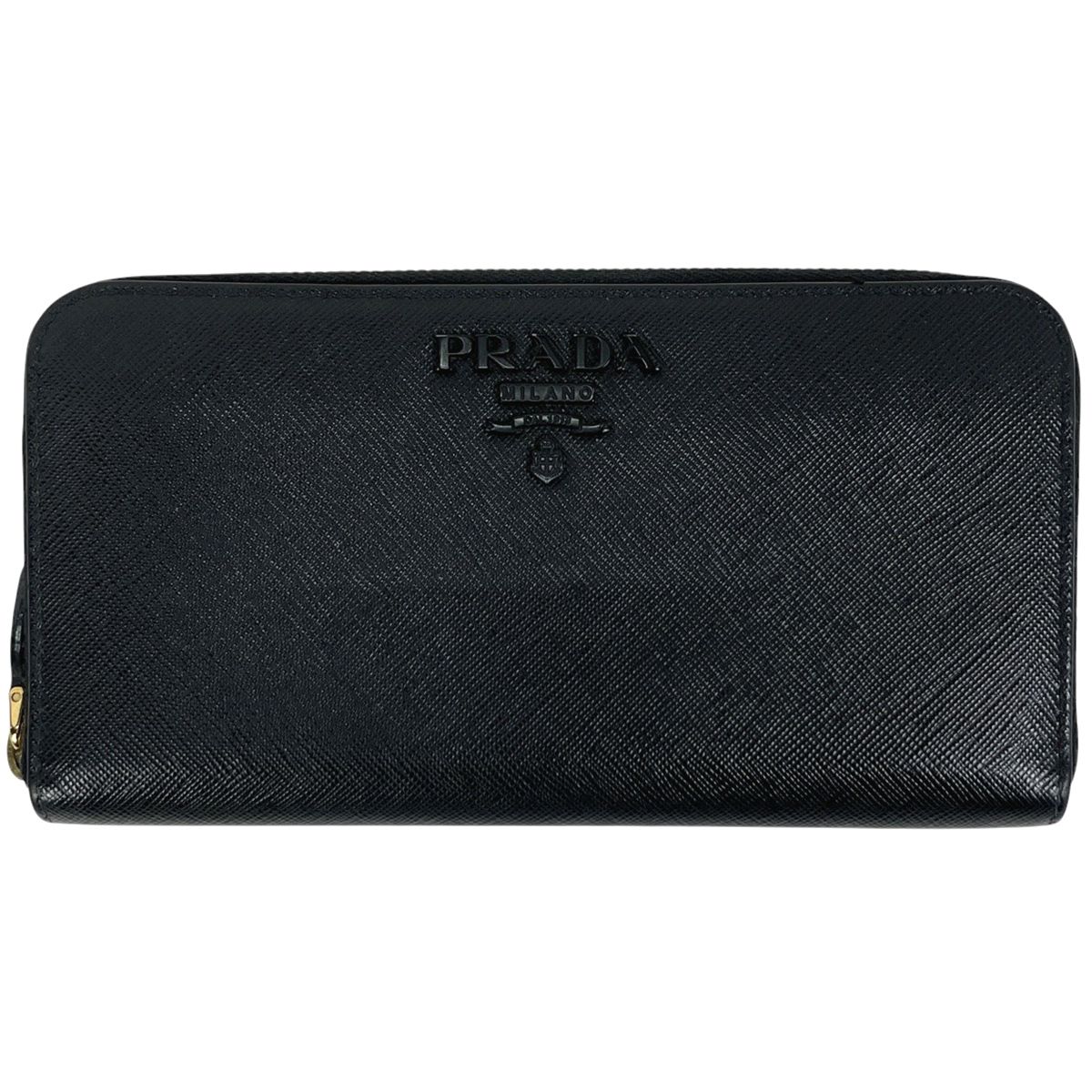 ★極美品★PRADA プラダ ラウンドジップ 長財布 三角ロゴ サフィアーノ 黒 極美品✨プラダ 長財布 三角ロゴ サフィアーノ ラウンド
