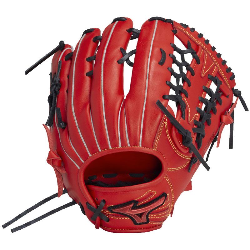 ミズノ MIZUNO ソフトボール用 ウィルドライブ レッド IBE 外野手向け サイズ13 ソフト グラブ グローブ 25AW 1AJGS33607 7009 ラディッシュ×ブラック