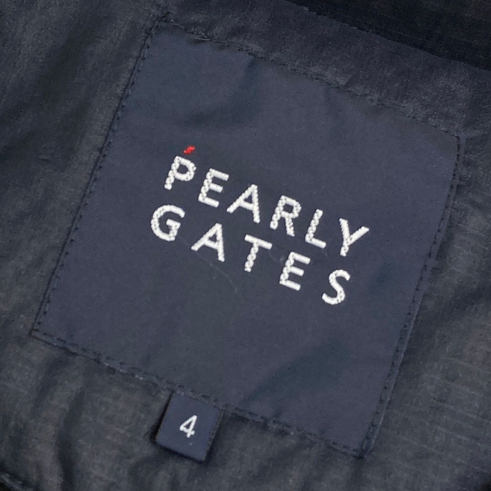 サイズ：4 PEARLY GATES パーリーゲイツ 2023年モデル 2WAY ダウンジャケット チェック柄 ネイビー系 [240101486350] ゴルフウェア メンズ ストスト サイズ：4 PEARLY GATES パーリーゲイツ 2023年モデル 2WAY