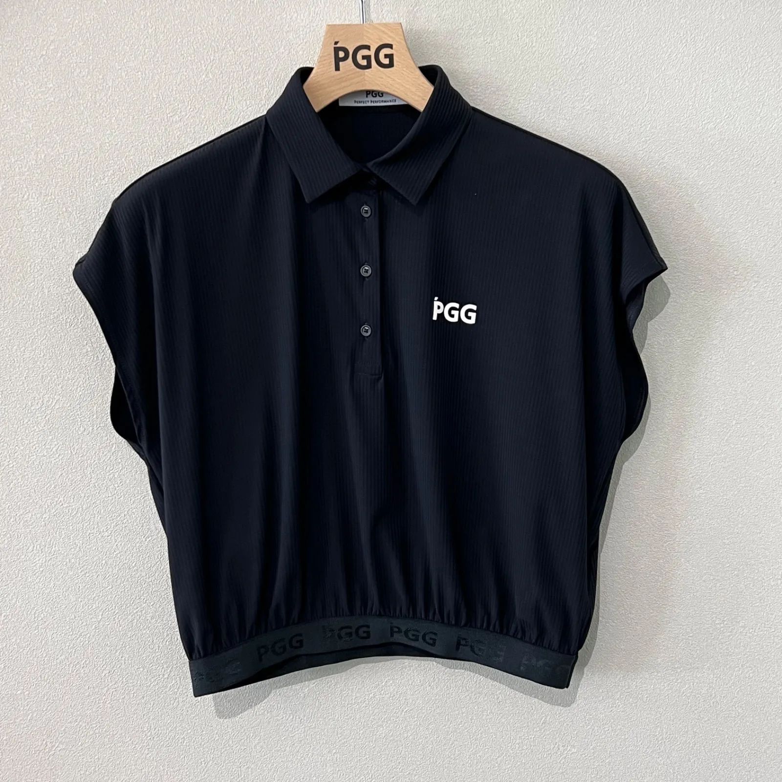 PGG ネイビー パターン ポロシャツ PGG ネイビー パターン ポロシャツ