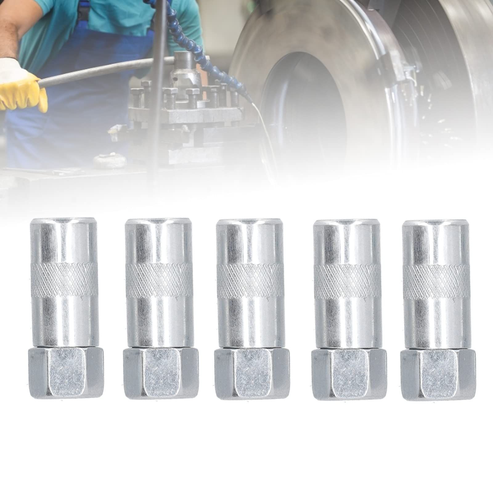  グリースガン 金属グリースニップルフィッティング 潤滑 1 8インチスレッド フラットノズル グリースカプラー 入り グリースガン用カプラー グリースノズル グリス 研磨 潤滑工具