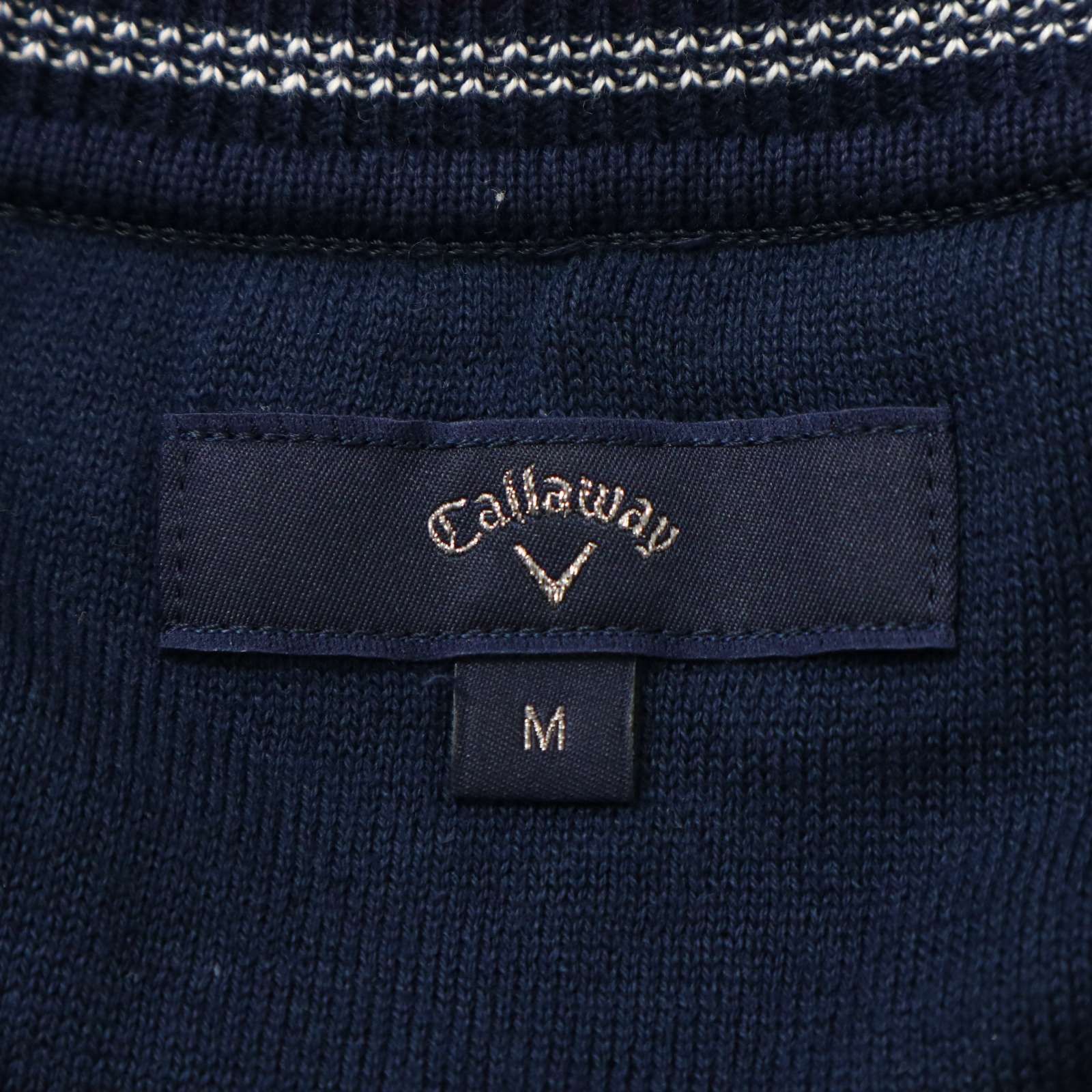 Callaway 刺繍　長袖　Vネック　ケーブル　ニット　セーター Callaway - Callaway キャロウェイ ゴルフ 通年 ロゴ刺繍