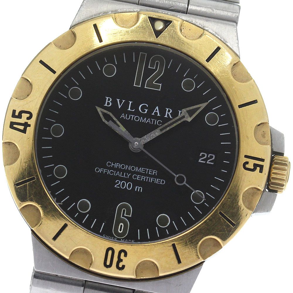ブルガリ BVLGARI SD38SG ディアゴノ スクーバ YGコンビ デイト 自動巻き メンズ_824306