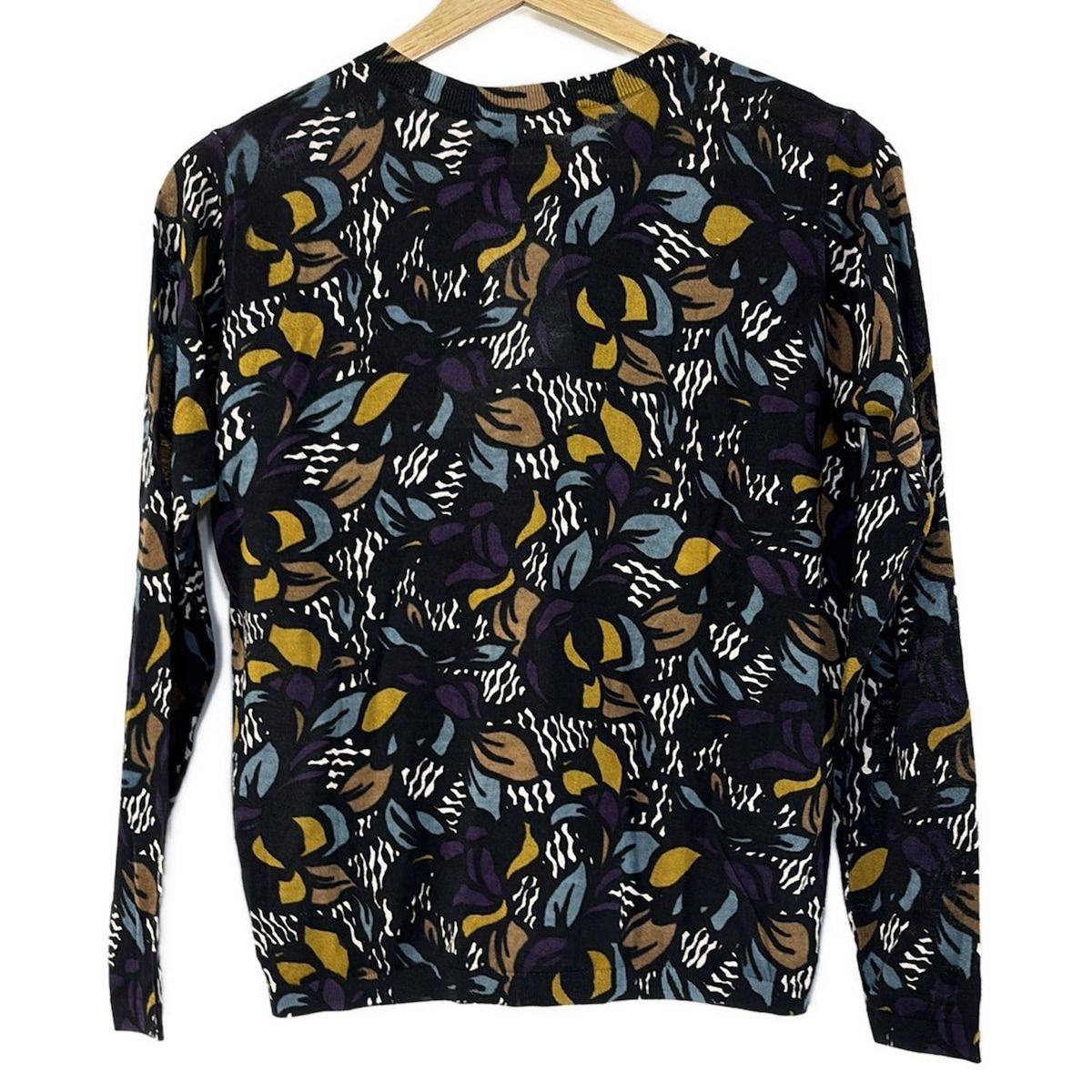 S Max Mara マックスマーラ カーディガン サイズXS レディース - 黒×白×マルチ 長袖