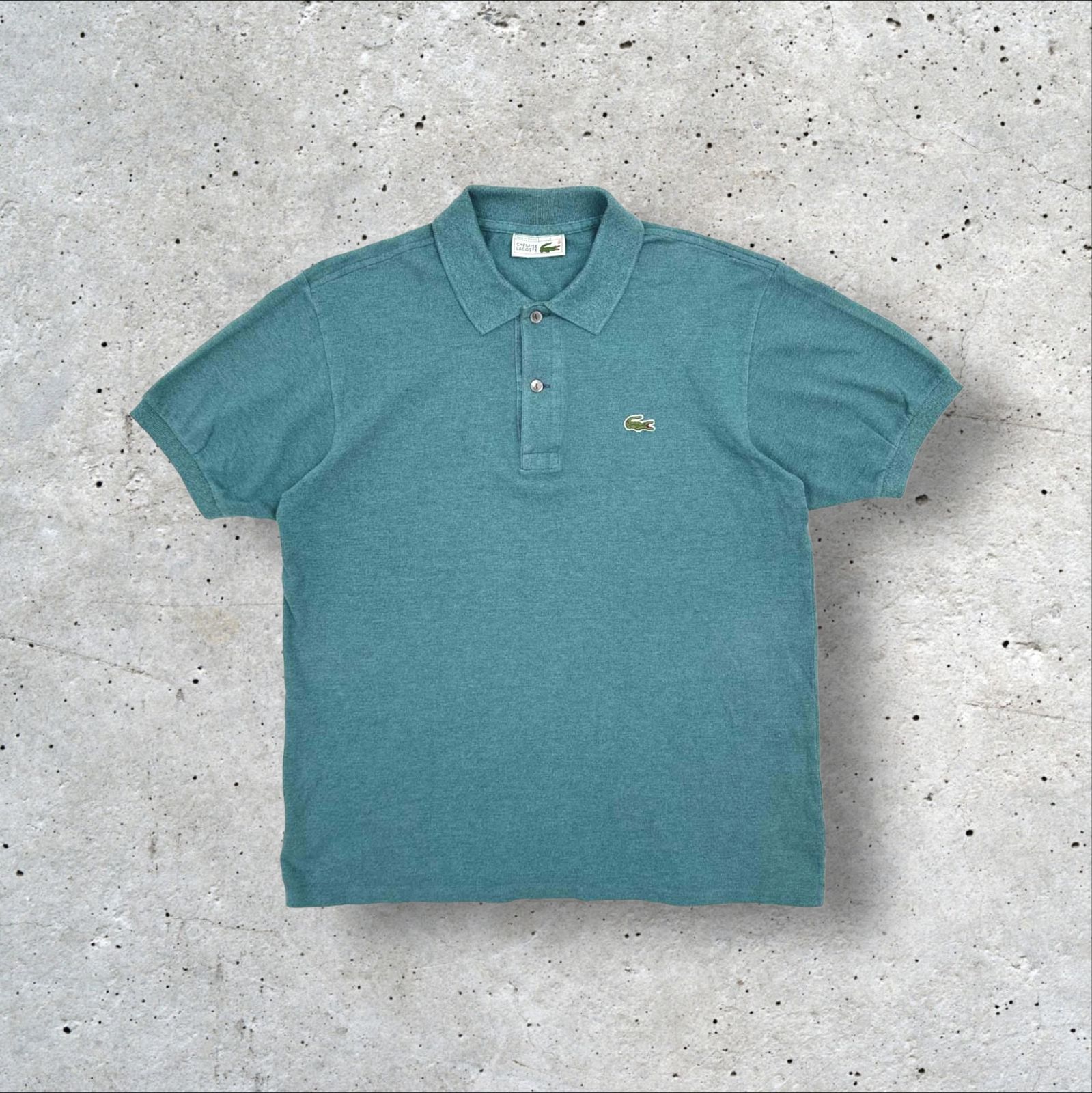 70s80s フランス製 LACOSTE 半袖 ポロシャツ 4 ラコステ ブラック