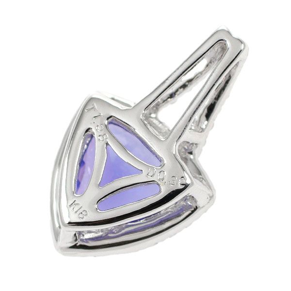 K18WG タンザナイト ダイヤモンド ペンダントトップ 1.58ct D0.30ct