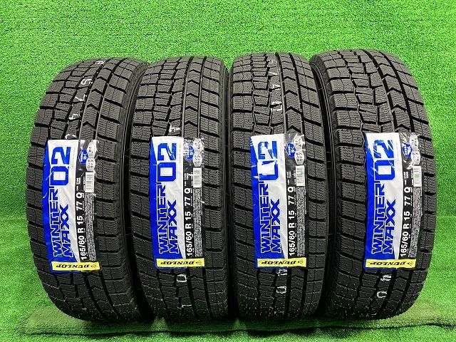 DUNLOP スタッドレス ダンロップ ウインターマックスWM02 165 60R15 4本 8ミリ