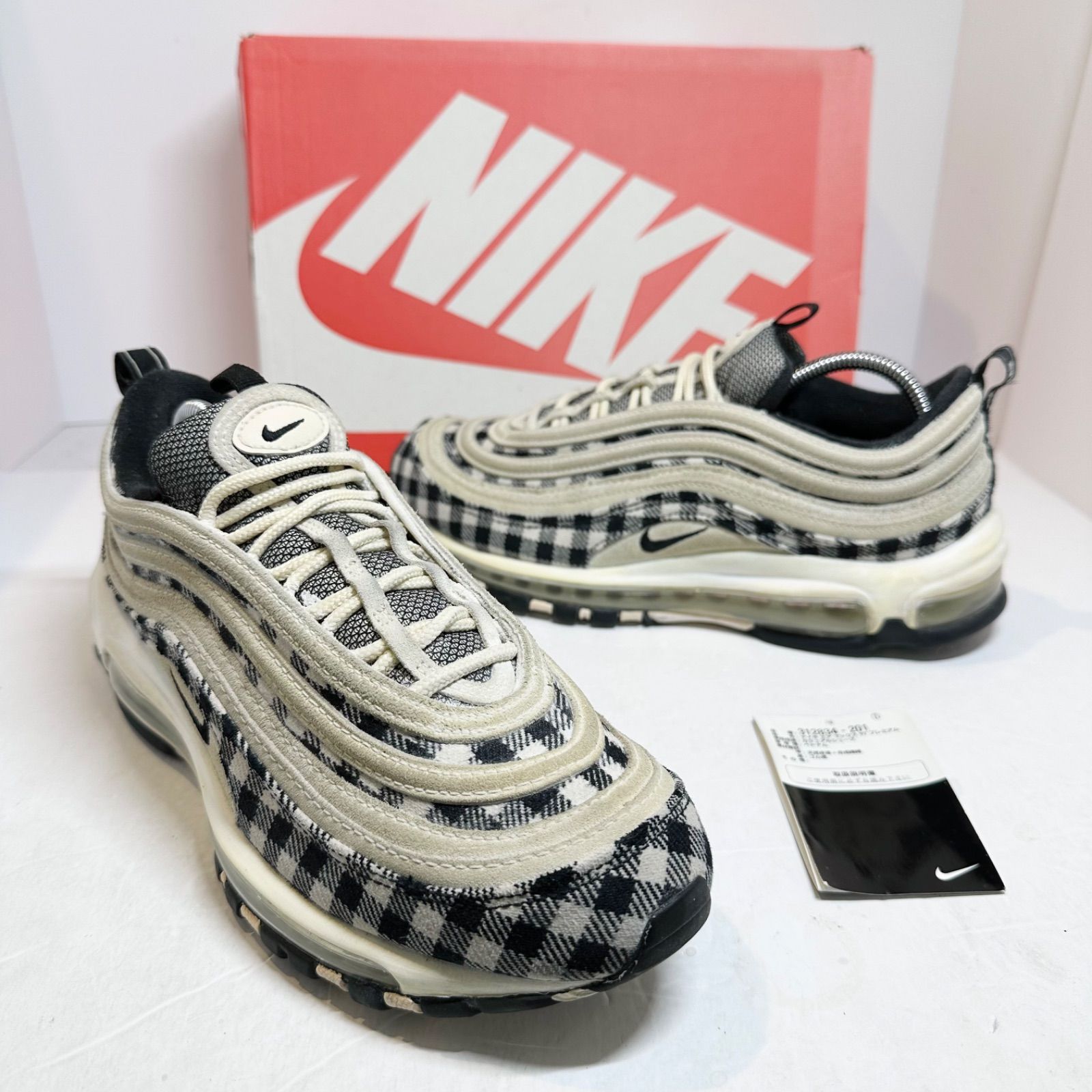 NIKE☆Airmax97/エアマックス97☆チェック☆クリーム☆箱付☆25.5