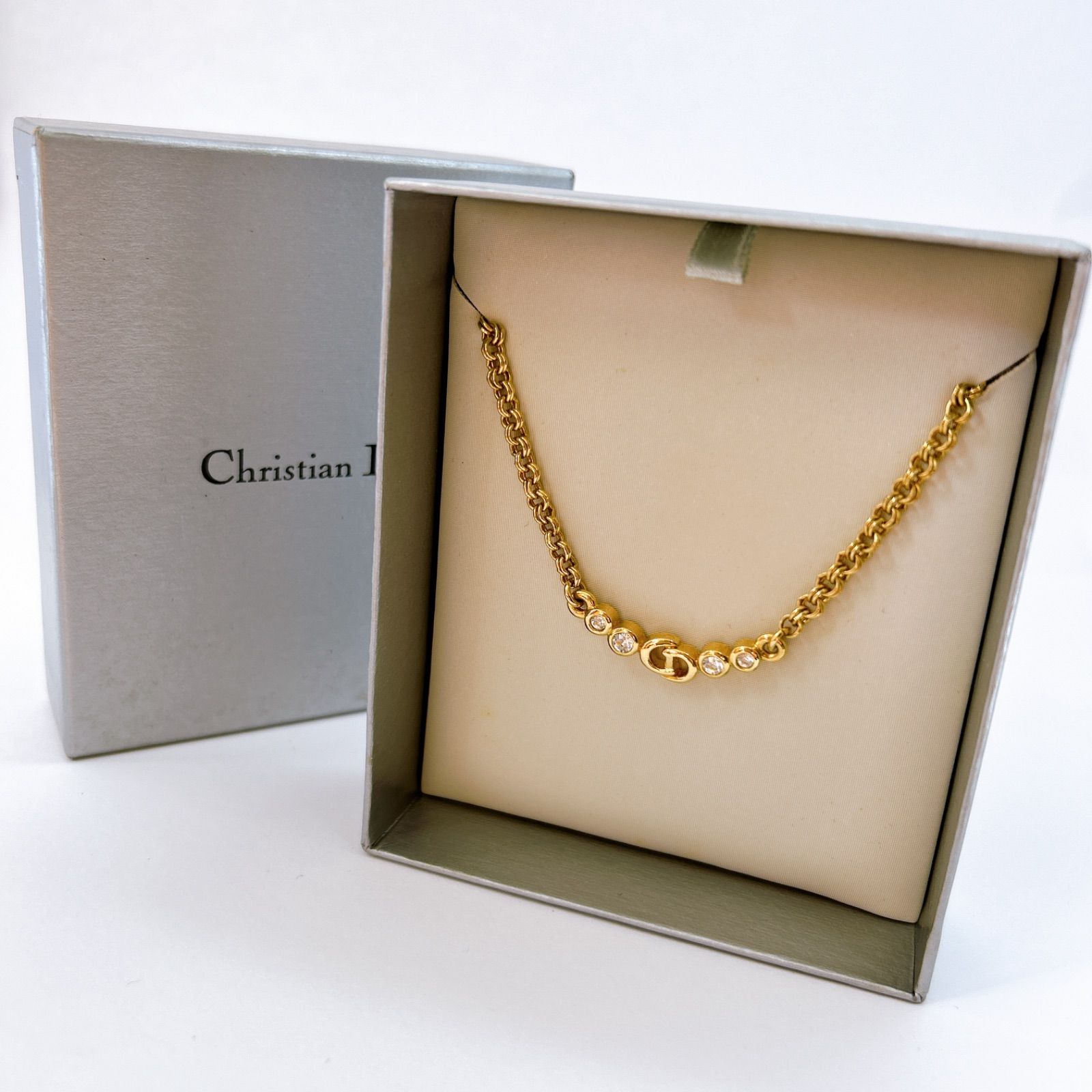 【極美品】Dior ゴールドメッキ ネックレス Dior ゴールドメッキ ネックレス Christian Dior DIOR ディオール