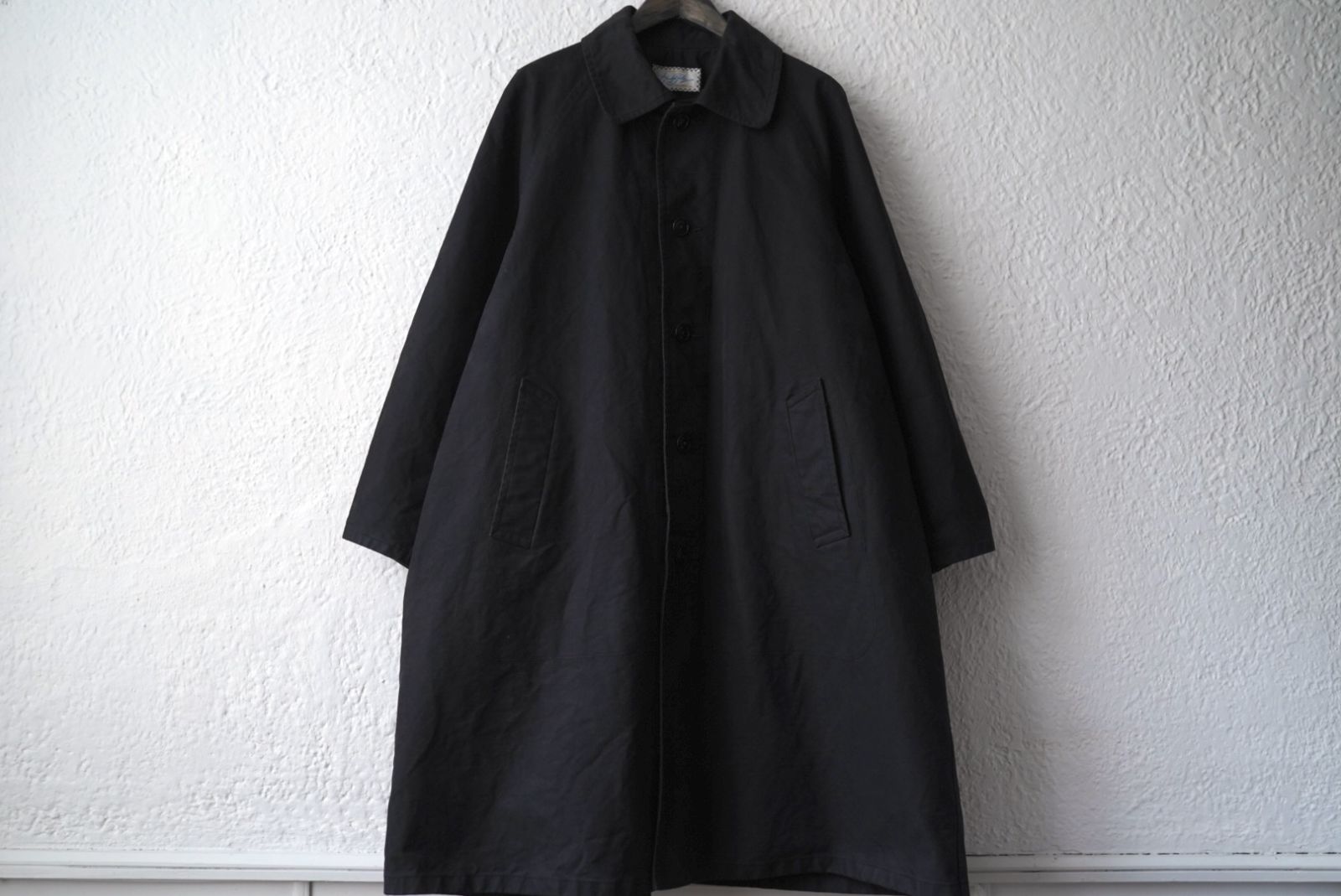21AW Round Collar Long Tent Line Coat ヘビーコットンオーバーサイズ 