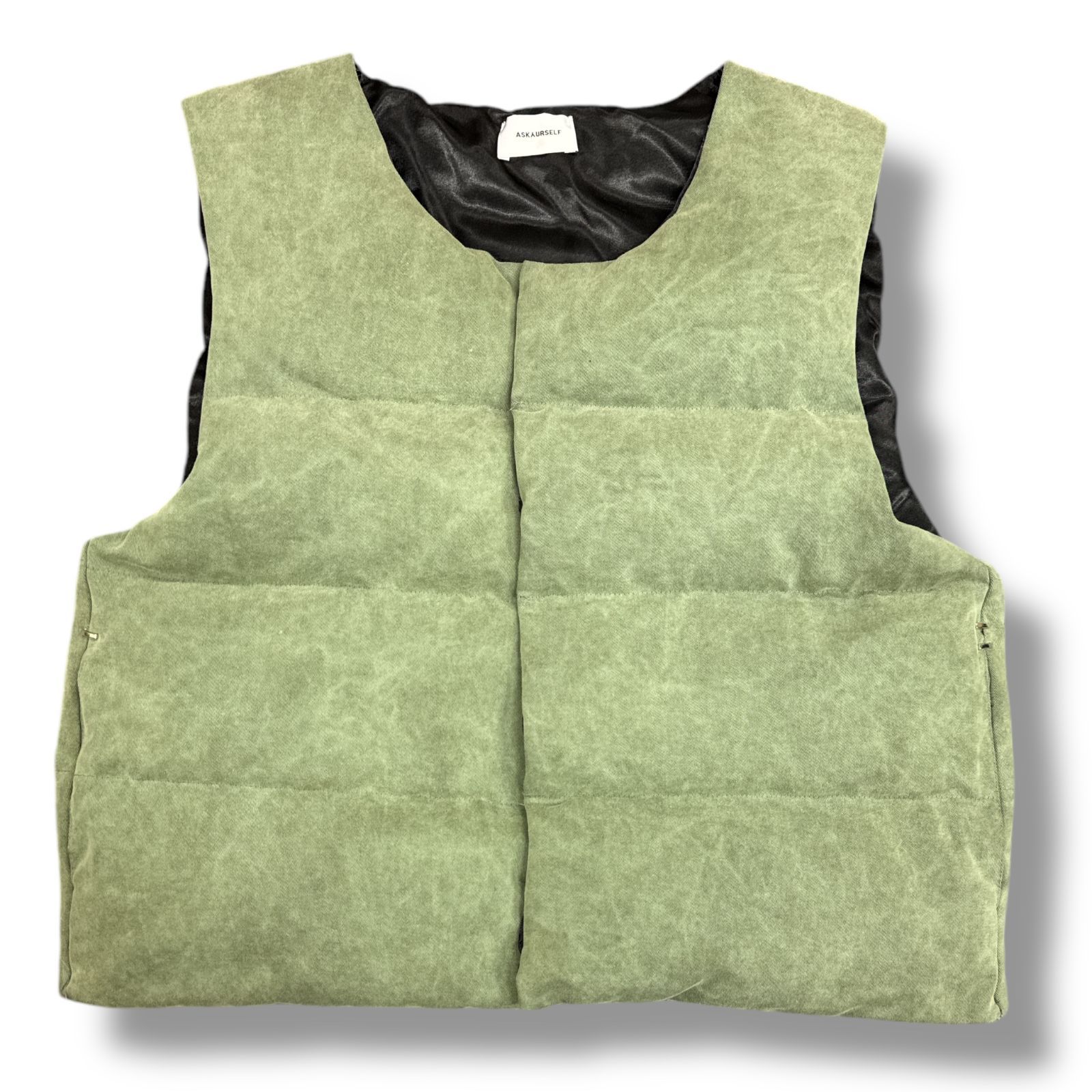 ASKYURSELF MILITARY CANVAS PUFFER VEST 【公式通販】