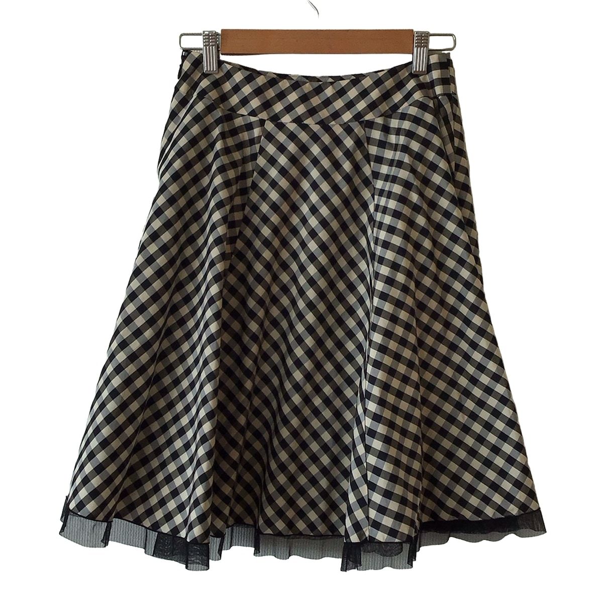 美品】エムズグレイシー チェック柄スカート 38 M'S GRACY(エムズ