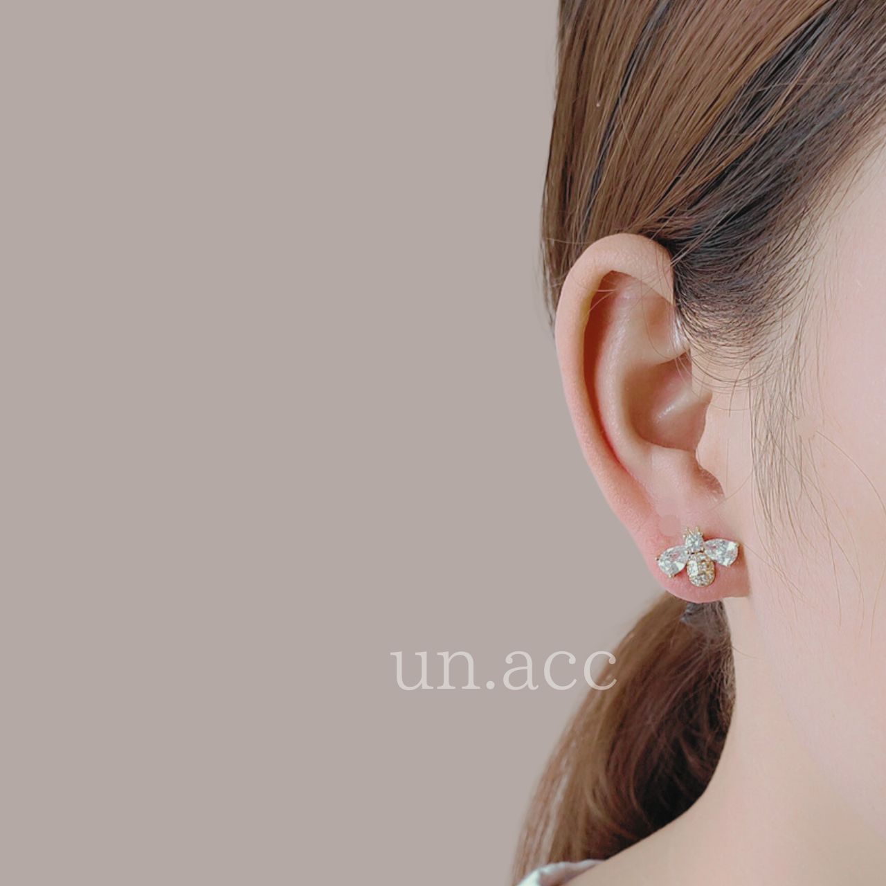 多様な パール デザイン 蜜蜂 ジルコニア silver925 ピアス 金属 ハチ アクセサリー
