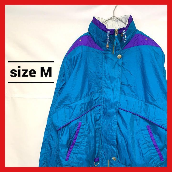 90s 古着 ノーブランド ライトアウター ブルゾン ナイロン M