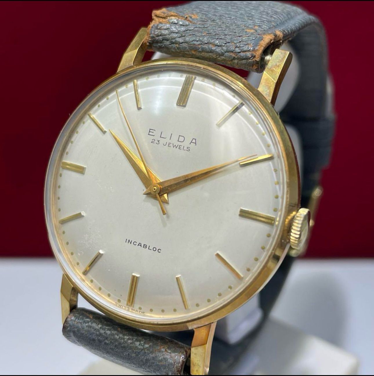 OH済】 デッドストック 未使用 60s ELIDA 手巻 スイス製 腕時計