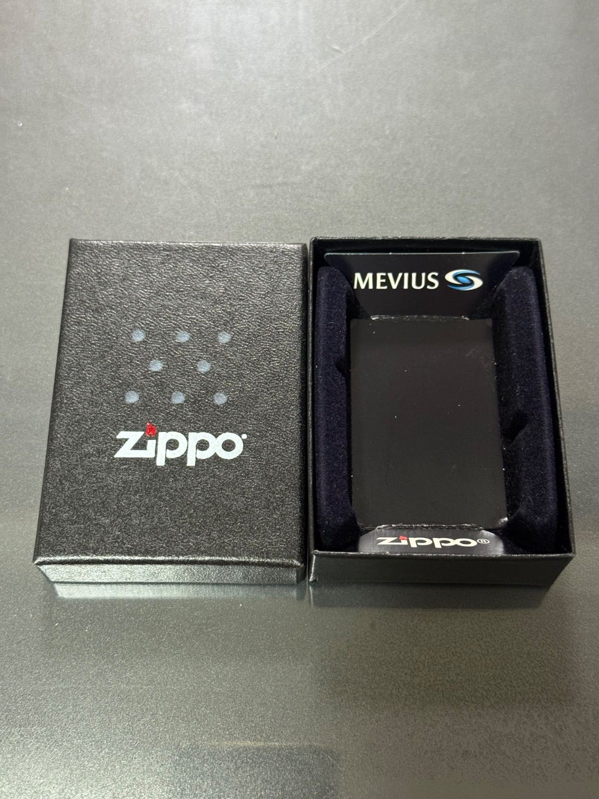 Mevius Silver zippo MEVIUS silver 限定品 メビウス シルバー 2014年製 前面刻印 懸賞品 デットストック MILD SEVEN ...