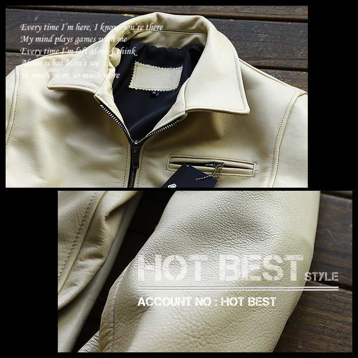 □新作 レア色 GABRIEL 牛革 革ジャン メンズ 最上級カウハイド 