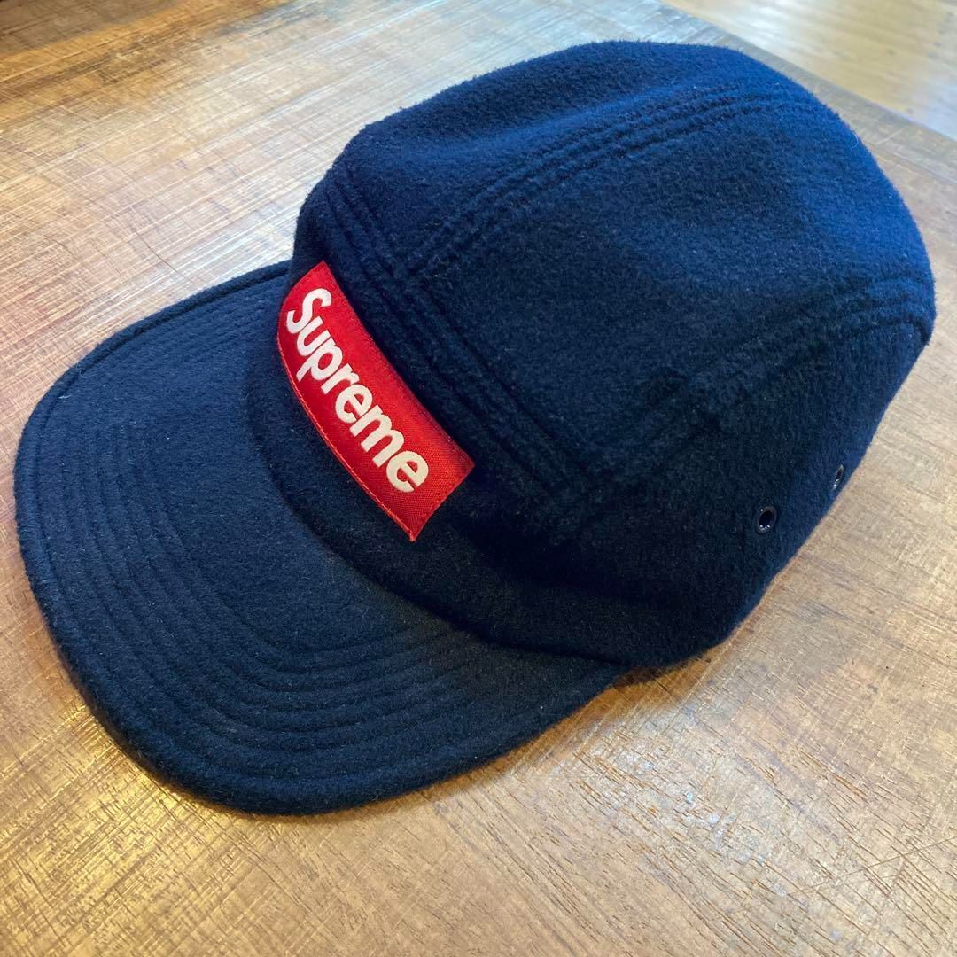 キャップ送料込 Supreme Fleece Pullcord Camp Cap ネイビ