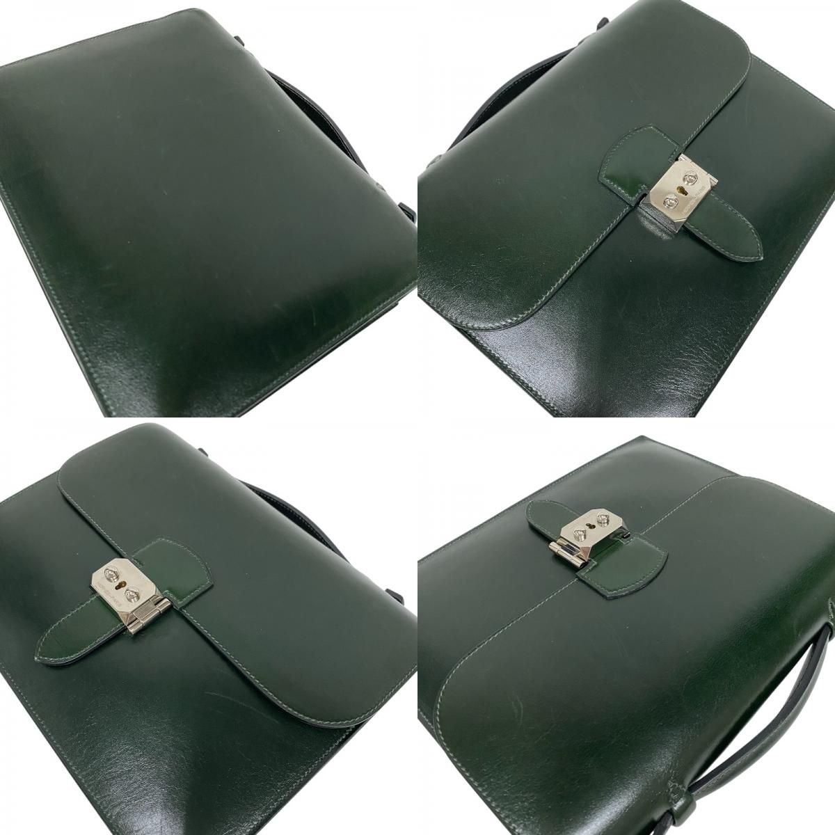 エルメス HERMES サックアデペッシュ27 O刻 ヴェールフォンセ シルバー金具 ボックスカーフ メンズ ハンドバッグ KARIMZIABAT_FR